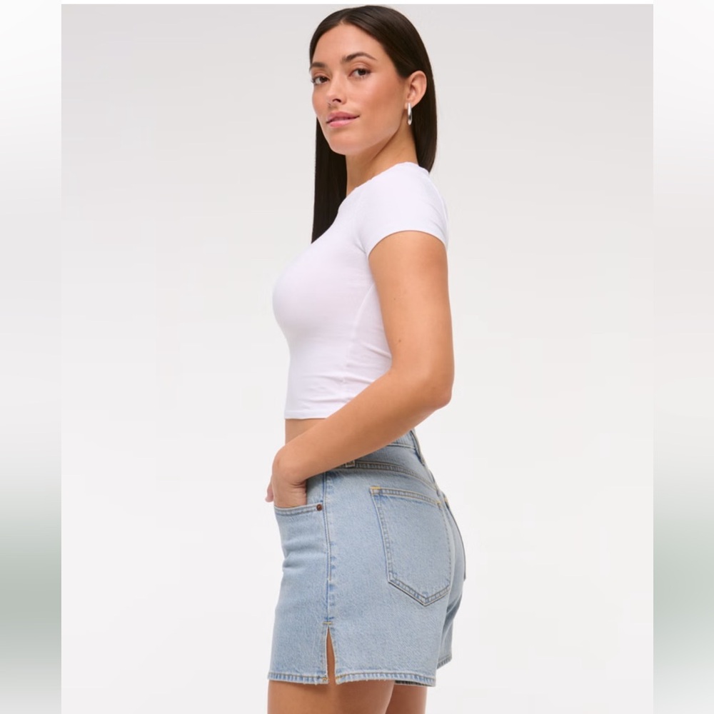 Abercrombie & Fitch Light Blue Jean Shorts - Dad Shorts - Curve Love - Picture 4 of 14